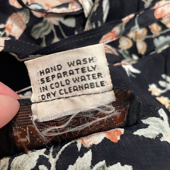 Vintage floral maxi button down tie waist skirt size M - Picture 7 of 7